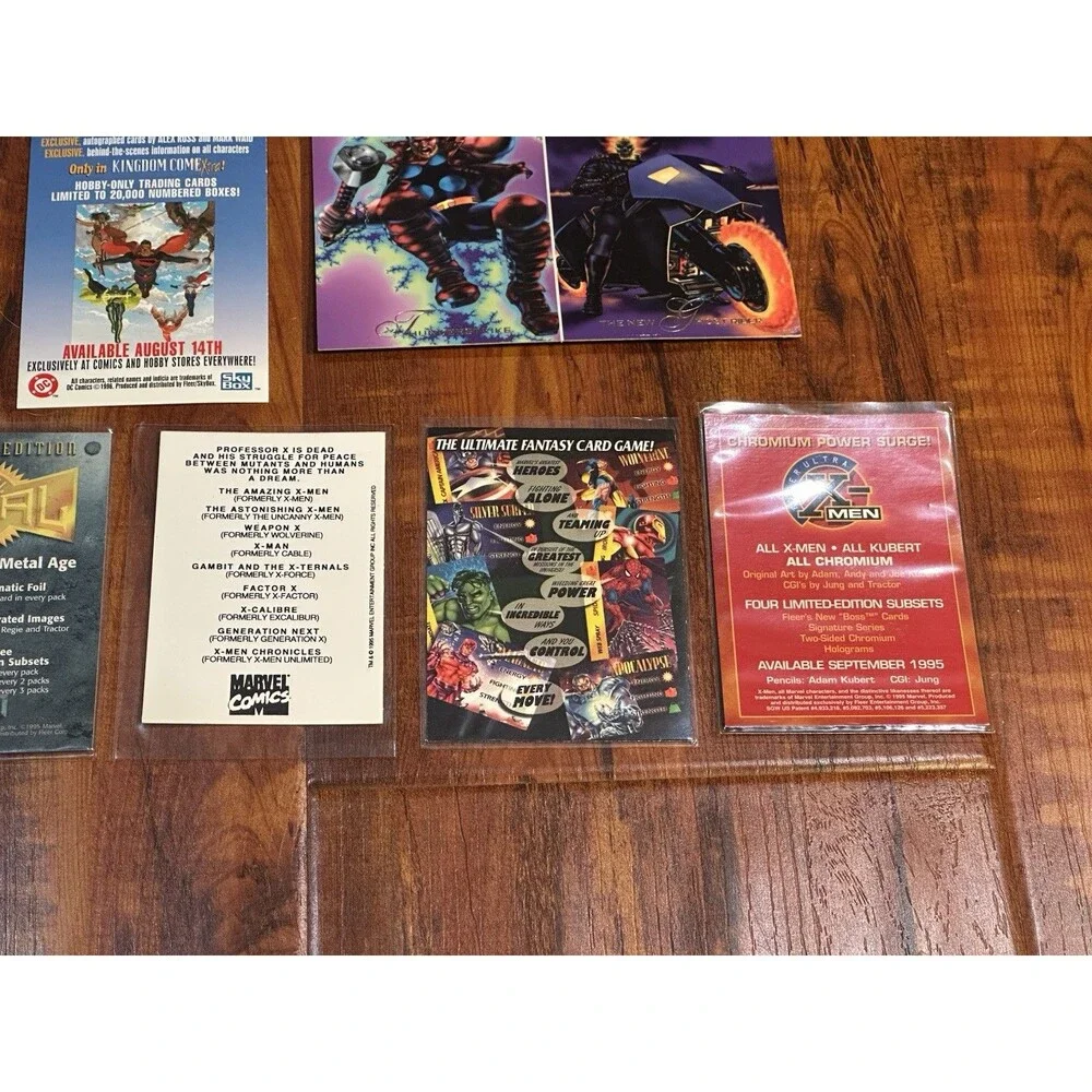 Lot of (12) Marvel DC Trading Promo Cards Batman Superman X-Men Spider-Man +